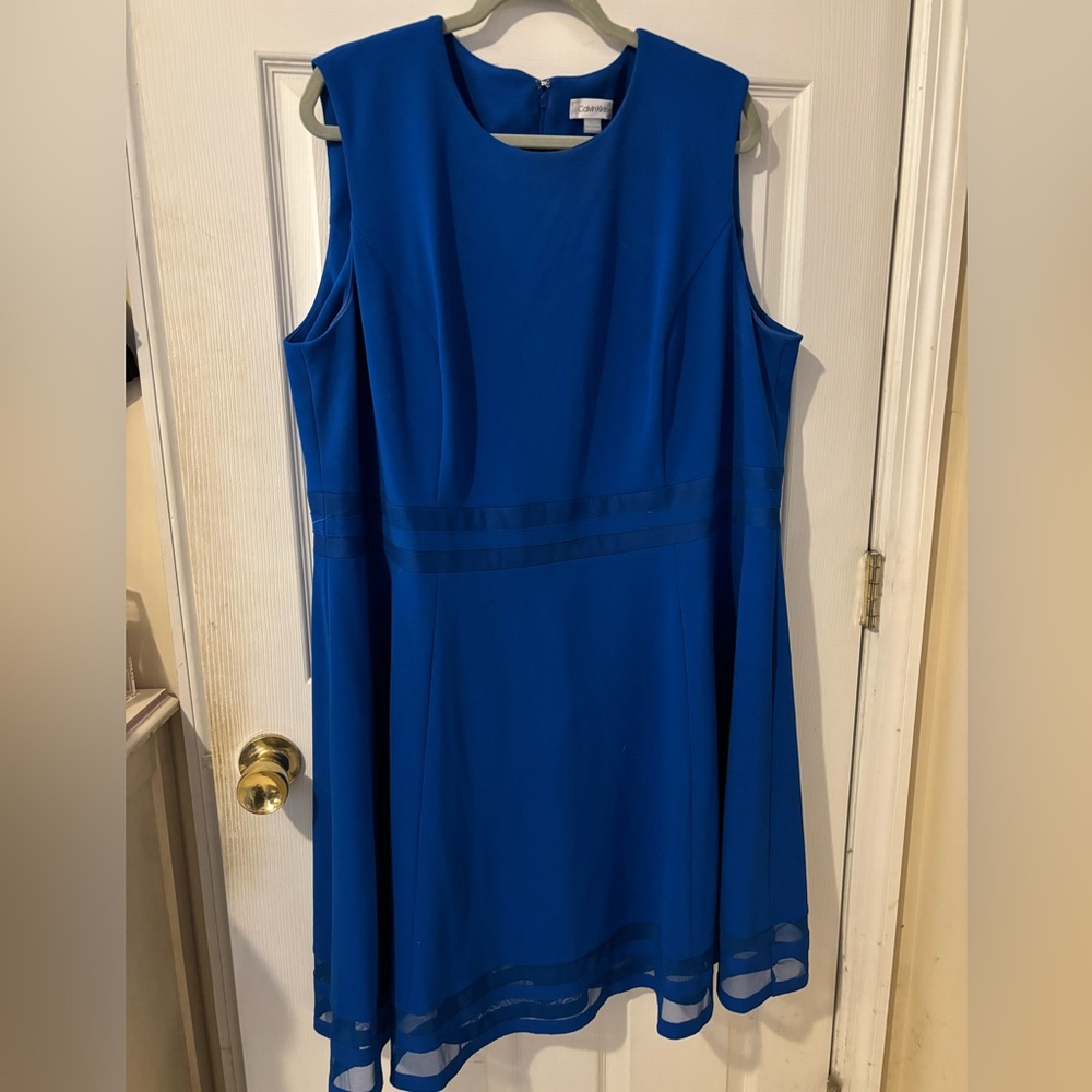 Calvin Klein ROYAL BLUE dress in size 22W.